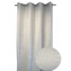 Rideau jacquard - Croc - 140 x 270 cm - Gris clair