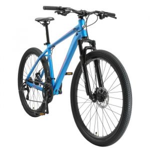 VTT en aluminium BIKESTAR 27.5 Pouces 21 vitesses Shimano avec frein &agrave; disque Bleu Orange