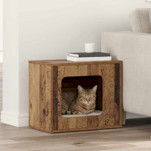 VidaXL Maison Pour Chat Bois Ancien 51 X 30 X 42 Cm Bois D'ing&eacute;nierie