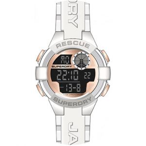 Superdry Montre Montres SYG193WRG - Montre Digital Blanche Homme