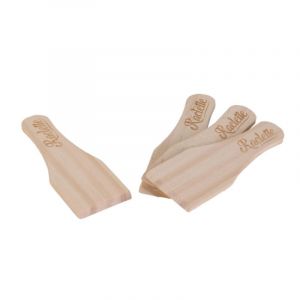 Set de 4 spatules à raclettes en bois Beige