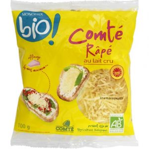 Monoprix Bio Comt&eacute; r&acirc;p&eacute; au lait cru - Le sachet de 100g