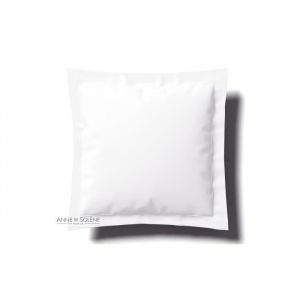 Anne de Solène Taie Uni Blanc Percale 65 x 65 Blanc Vexin