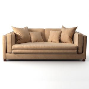 Image de Guy Laroche Canap&eacute; 3 places velours limo sable - 215x106x78 cm