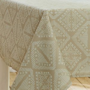 Homemaison Nappe ovale Boho Ficelle 180 x 240 cm - Ficelle