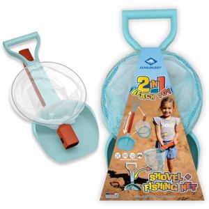 Schildkr&ouml;t Funsports Ensemble 2 en 1 | Jouet de Plage Innovant avec Pelle et Filet | Doublez Le Plaisir et de Nombreuses Options de Jeu pour Les Enfants