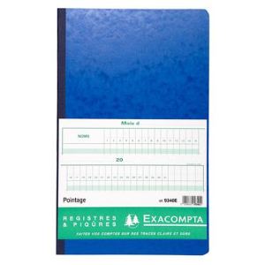 Image de Exacompta Registre de pointage et planning (240 x 400 mm)