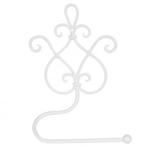 Wadiga D&eacute;rouleur papier toilette mural style ancien en fer blanc 17x7x22cm