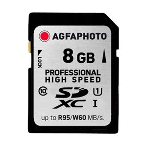 Image de AgfaPhoto 10502 - Carte m&eacute;moire SDHC Professional UHS-I 8 Go classe 10