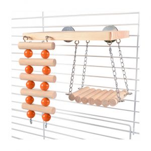 Europet Bernina Plaine de jeux en bois pour rongeurs coloris bois - 20 x 27 x 17 cm