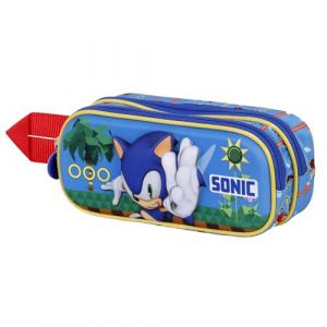 Sega-Sonic Faster-Trousse 3D Double, Bleu