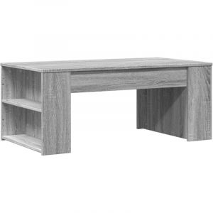 VidaXL Table basse sonoma gris 102x55x42 cm bois d'ingénierie, table d'appoint, table de salon, table latérale, bout de canapé, table centrale