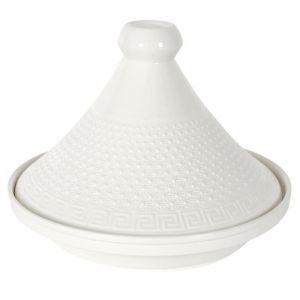 Tajine en céramique coloris blanc (Ø25,5 cm)