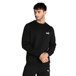 Puma Sweat à col rond Essentials Small Logo Homme, pointure Small - Noir - Taille Small