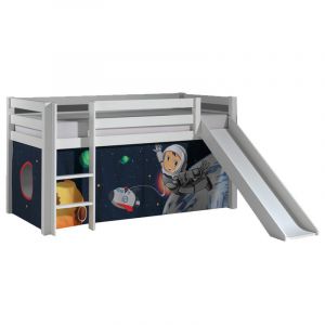 Image de Vipack Furniture Lit Enfant Avec Toboggan "Pino Astronaute" Blanc