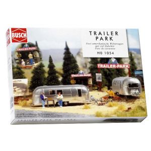 Image de Busch 1054 Camping Trailer Park Scn HO Scale Scenery Kit