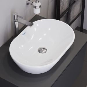Duravit D-Neo lavabo à poser, 600x400 mm, sans trou pour robinet, sans trop-plein, 237260007, Coloris: Blanc - 2372600070