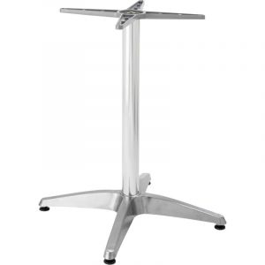 Oviala Pied de table ajustable 72/110 cm en aluminium argenté Cork