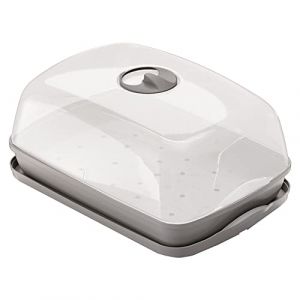 Bac de culture/serre grise avec couvercle 39 x 25 x 18 cm - Propagator/Bac à potager