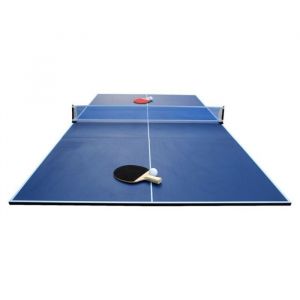 SOKKER Plateau de table de ping-pong avec accessoires - pliable (3 panneaux) - Bleu