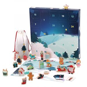 Image de Vilac Calendrier de l'avent Touche et Trouve - Jouet Premier Age - 1 coffret calendrier de l’avent en bois et carton - Jeux d'Eveil pour Enfant en Bois - Jouet pour Enfant Dès 2 ans - 1223