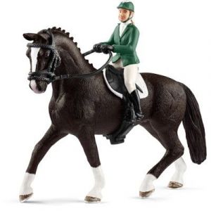 Image de Schleich 42358 - Cavalière de saut d'obstacles avec cheval