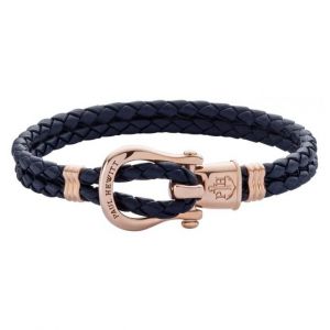 Image de Paul Hewitt Bracelet PH-FSH-L-R-N - Acier IP Rose PHINITY SHACKLE Cuir Marine Femme