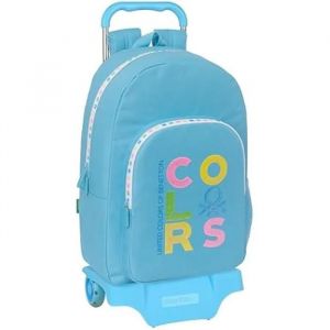 Benetton School Rucksack with Wheels Spring Sky blue 30 x 46 x 14 cm