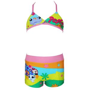 SUN CITY Maillot 2 Pièces Bariolé Littlest Petshop Taille 3 Ans
