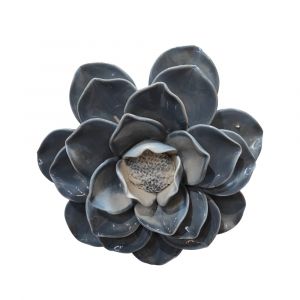 Emde Déco murale fleur céramique bleu 20.5cm