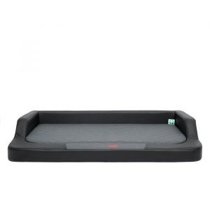 Hobbydog XL Melczg1 XL Panier pour Chien Medico Lux en Cuir synthétique Noir/Gris avec Tapis de viscoma ortopédique, XL, Noir/Gris 94 x 62 cm (R2)