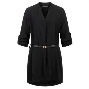 Robe chemise à revers en mousseline avec ceinture femme Cloud5ive