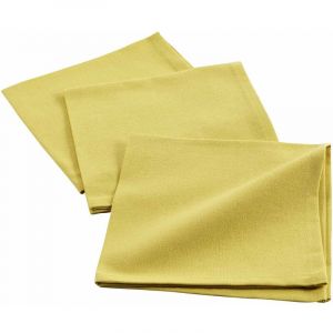 Lot de 3 Serviettes de Table "Initia" 40x40cm Jaune Prix