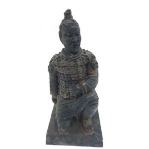 Statuette guerrier chinois Qin 2 L, hauteur 11 cm, décoration aquari animallparadise