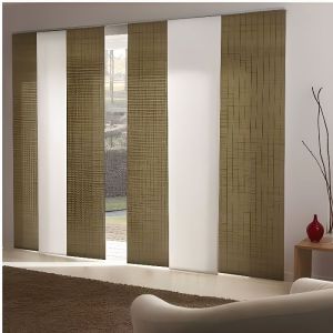 Madécostore Panneau Japonais Tamisant Lamelles Corde et rondin - Vert Amande - L50 x H260cm