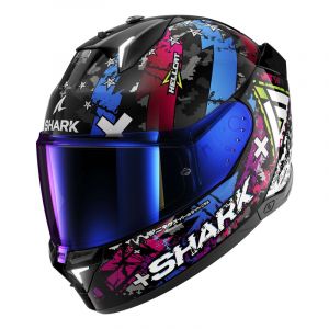 Shark Casque intégral Skwall i3 Hellcat black/chrome/blue- L