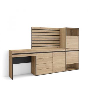 Skraut Home - Meuble à Chaussures - Meuble Rangement Chaussures - 237x35x145 cm - Chambre à coucher, pièce - Commode, Buffet - Panneaux Muraux en
