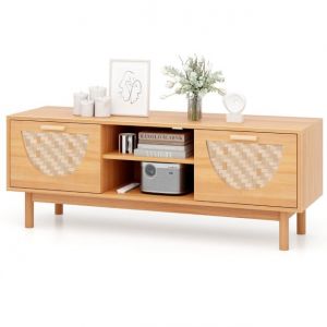 Meuble TV Coast - MDF - Bambou - Pin - Max.80 Kg - 120x35x45.5 cm