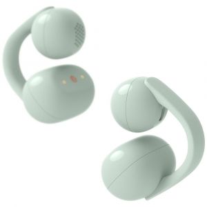 Sony &Eacute;couteurs LinkBuds Clip &agrave; Oreilles Libres, Conception Confortable &agrave; Clipser, 3 Modes d'&eacute;coute et Son Riche, Assistant Vocal IA, Commande par tapotement, iOS et Android &ndash; Vert