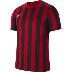 Nike T-shirt Striped Division IV en jersey S/S pour homme, Homme, T-shirt, CW3813-658, Rouge/noir/blanc, xxl