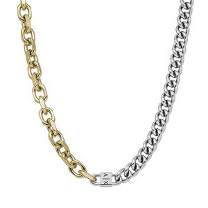 Armani Exchange Collier unisexe, chaîne en acier inoxydable