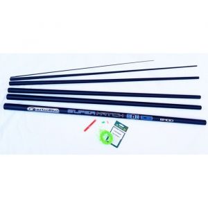 Garbolino Set Canne peche Coup / Carpe gros poisson 6M00 + Montage élastique