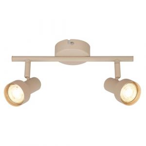 BRILONER - Plafonnier orientable, douille GU10, max. 9 W, spot de plafond, luminaire plafonnier, lustre salon, lumi&egrave;re plafond, lustre chambre, salle &agrave; manger, 27,5 cm, beige