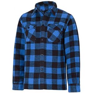 Image de Mil-tec Chemise à carreaux 100% Coton - Bleu / Noir, Bleu, XL