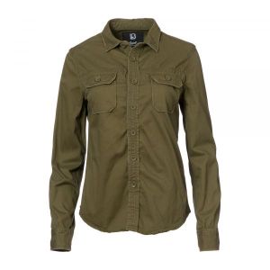 Brandit Chemise Manche Longue Vintage S Olive