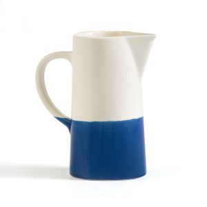 Carafe bicolore céramique, Zalato Blanc + Bleu Indigo Taille Taille Unique