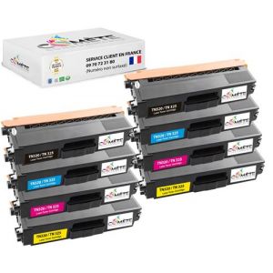 Image de Comete Consommable TN320 8 Toners compatibles avec BROT R TN 320 TN 321 TN320 321 2 Noir + 2 Cyan + 2 Magenta + 2 Jaune