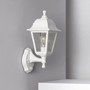 Image de Lampe Murale Extérieure avec Détecteur de Présence pir Mini Villa Blanc Blanc