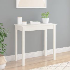 VidaXL Table console Blanc 80x40x75 cm Bois massif de pin