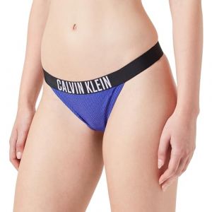 Calvin Klein Bas de Bikini Brésilien Femme Côtelé, Bleu (Midnight Lagoon), L